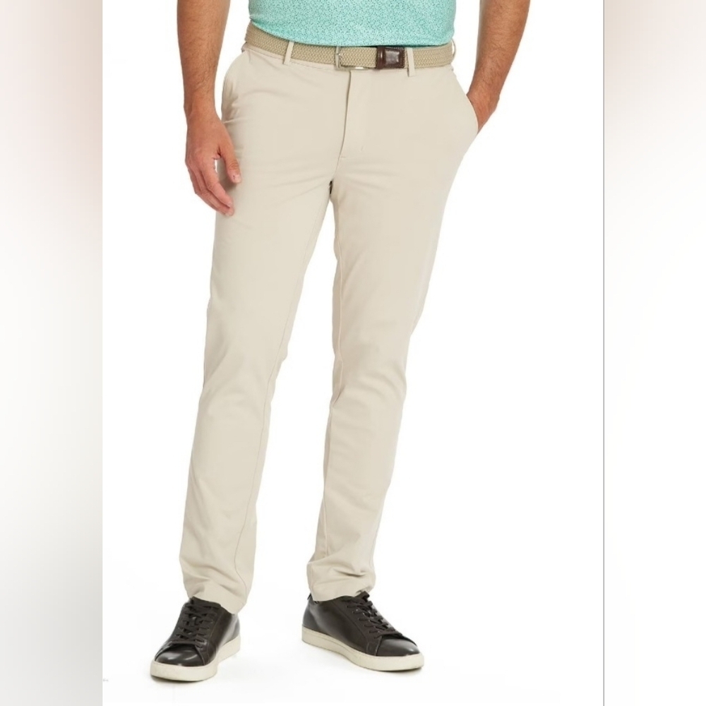 Greg Norman Collection Performance Golf Pant Mens 34 X 32 In Khaki New